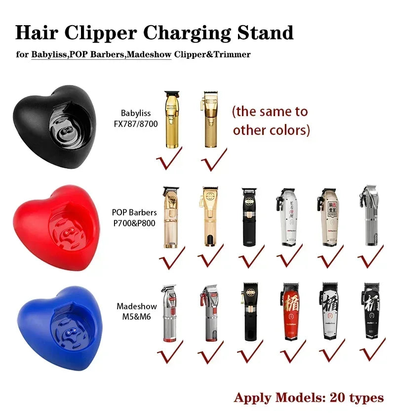 For Wahl/Andis D8/Babyliss Hair Clipper Charging Dock Barber Electric Trimmer Charging Stand Apply To Magic,Senior,D8